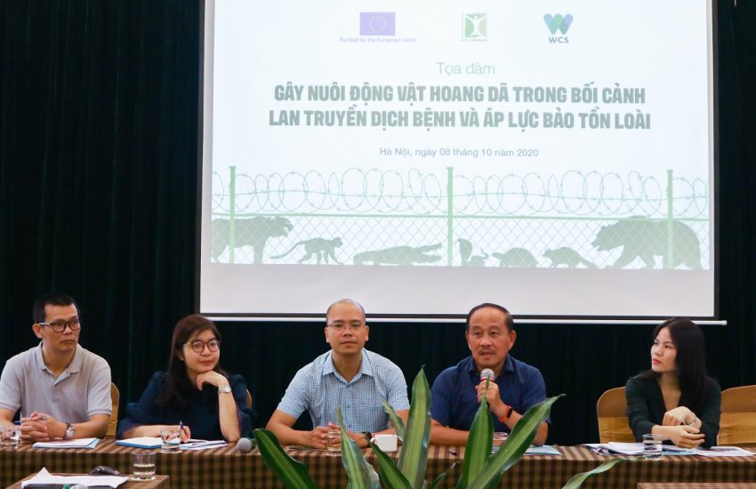 Expert panel at the wildlife farming seminar organised by PanNature in Vietnam