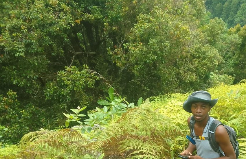 Amelaïd Houmadi from BEE Comores in the Mount Ntringui National Park