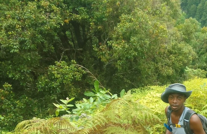 Amelaïd Houmadi from BEE Comores in the Mount Ntringui National Park